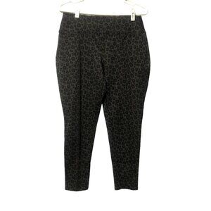 APT 9 Leggings Womens Size Large Gray Black Brown Leopard Print Stretch Pants